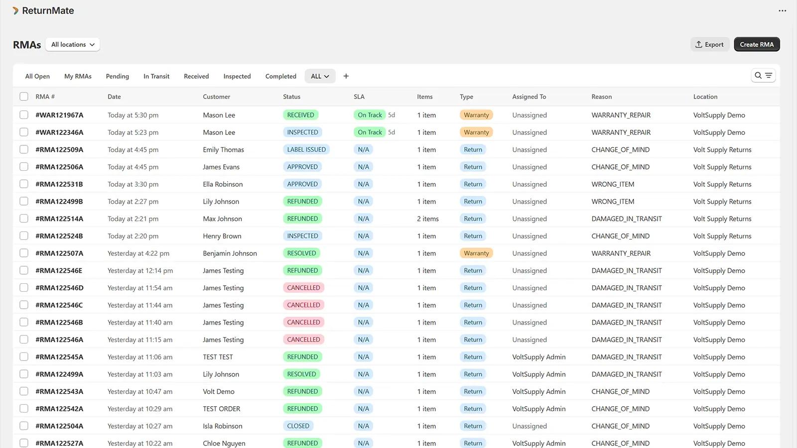 The ReturnMate RMA workspace your referrals will be using